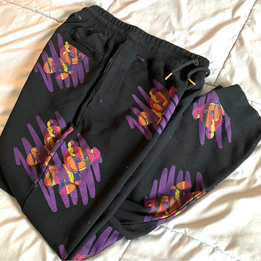 🩷2/$10  CivilizeD Men's Black Graphic Sweatpants /Joggers Sz. XL